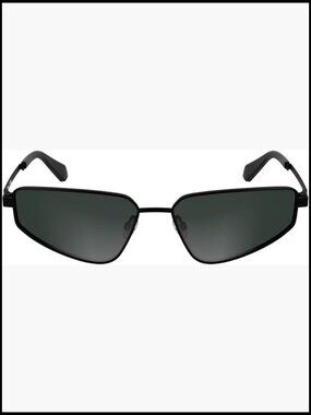 Metal Cat Eye Sunglasses with Logo Temples, UV Protection, Prescription-Ready